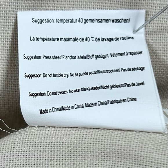 NWT Cream Straight Leg Linen Blend Pants w/ Elastic Waist and Relaxed Fit. XL - Picture 10 of 10